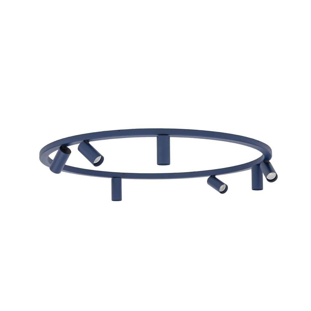 Circle surface-mounted spotlights Fourty 7x GU10 - dark blue Lyora 5903139119474