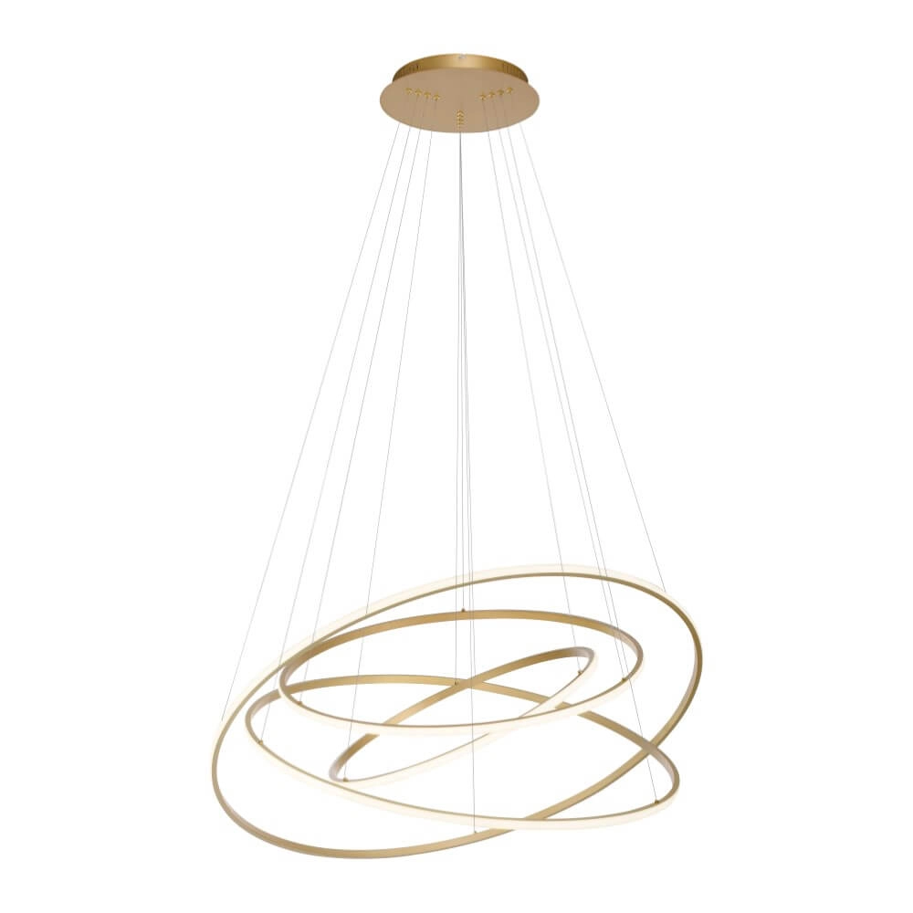 Modern pendant lamp Tessara brass Paul Neuhaus 4012248372661