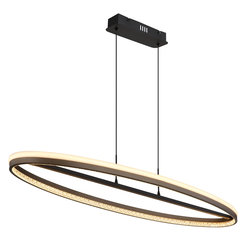 Design pendant lamp Della oval black Globo 9007371474738