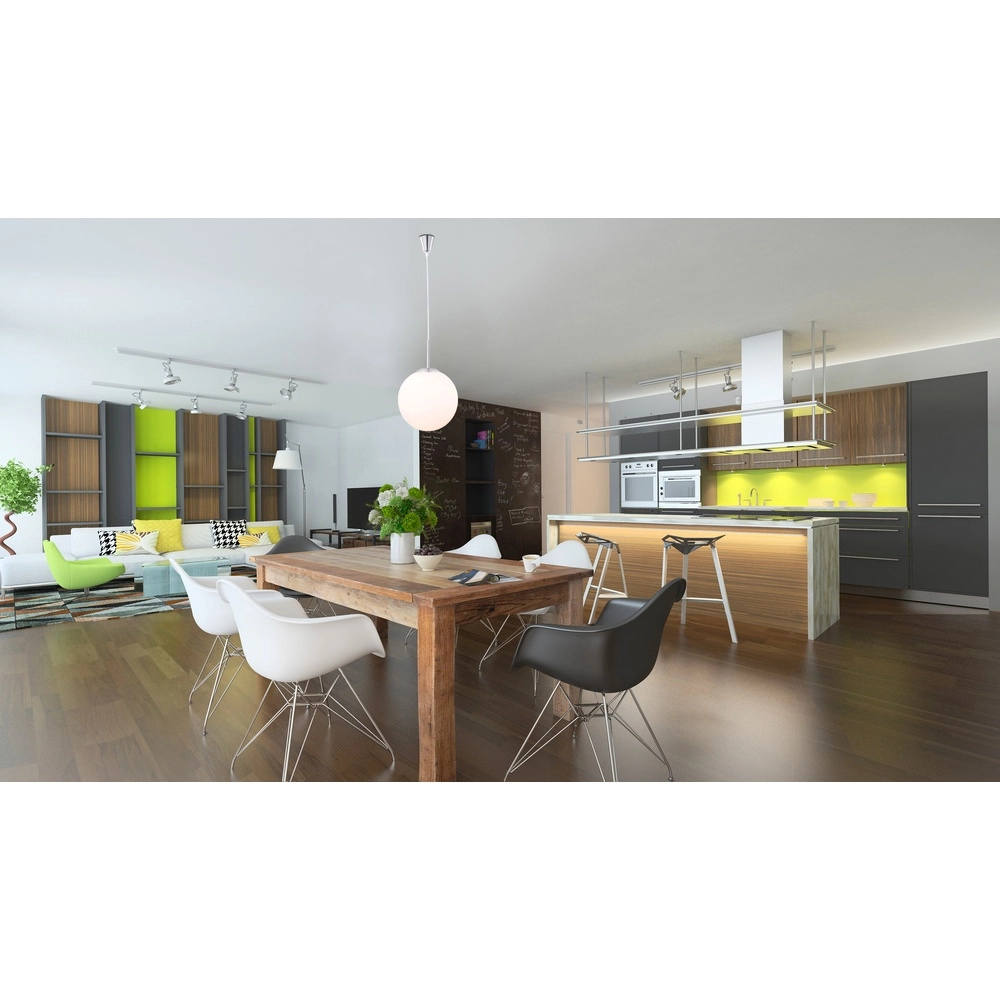 Design pendant lamp Balla nickel with white Ø 25cm Globo 9007371129409