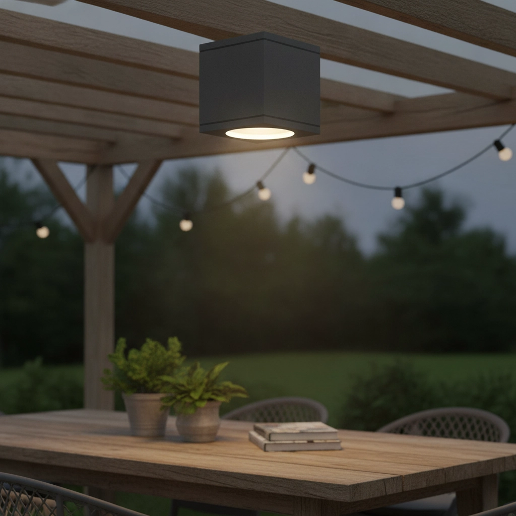 Square spotlight Cerise anthracite