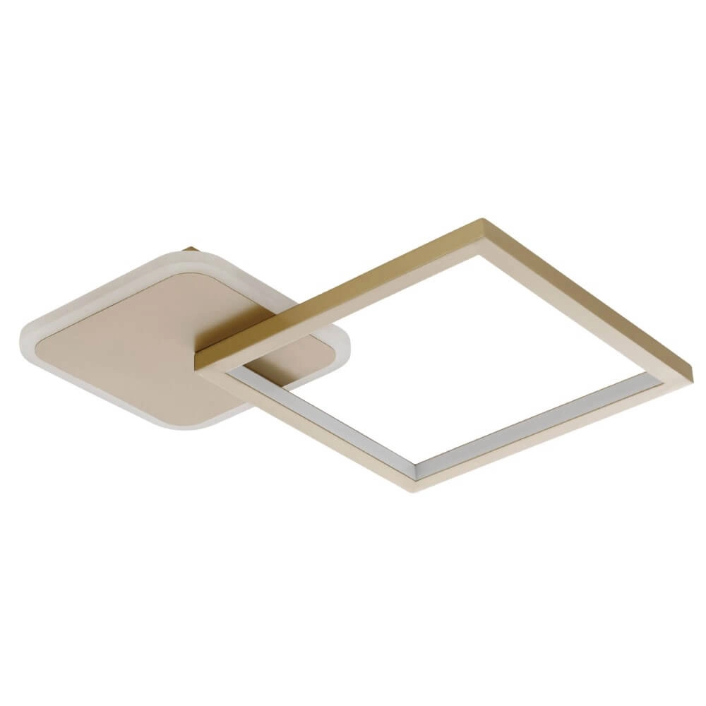 Adjustable LED ceiling lamp Gafares square - gold