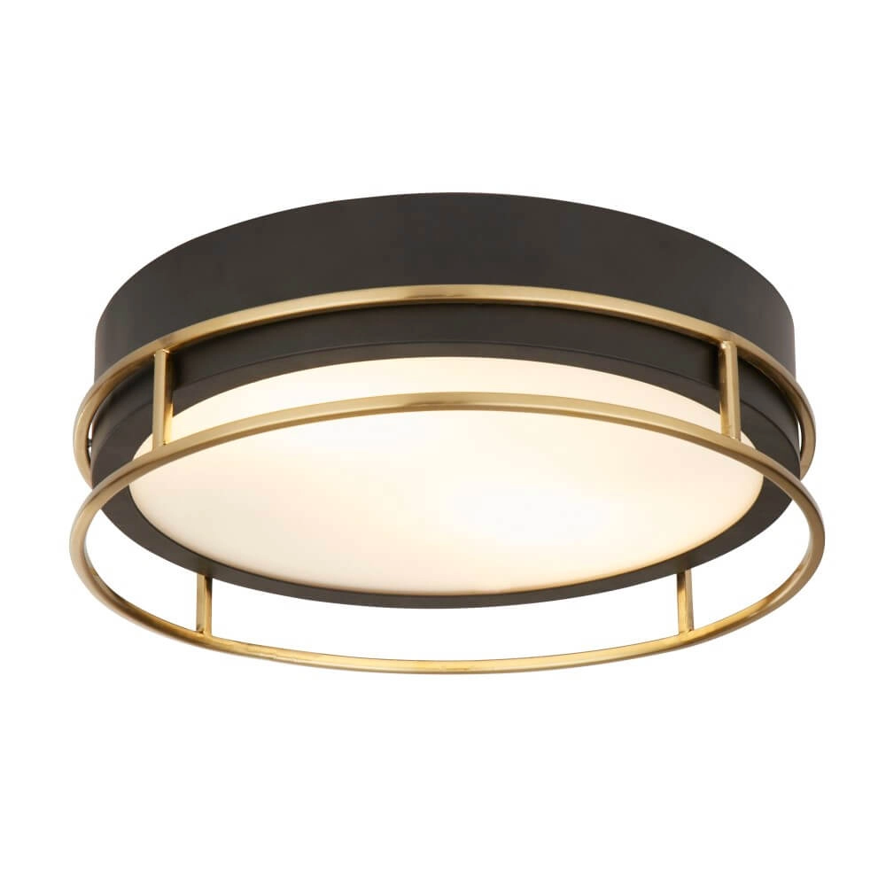Design ceiling lamp Pheonix Ø 30cm black with gold Searchlight 5053423251011