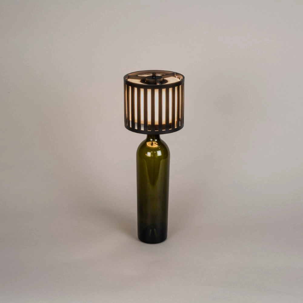 Unique table lamp Bottle Black rechargeable KonstSmide 7318308377520