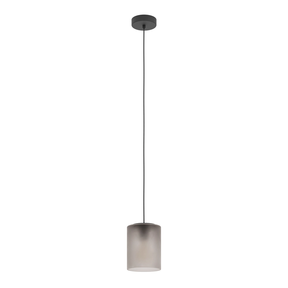 Pendant lamp Colomera Ø 15cm - smoke frosted glass