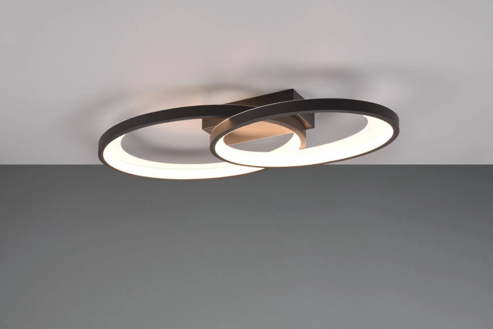 Ceiling light Malaga black with white Trio 4017807576962