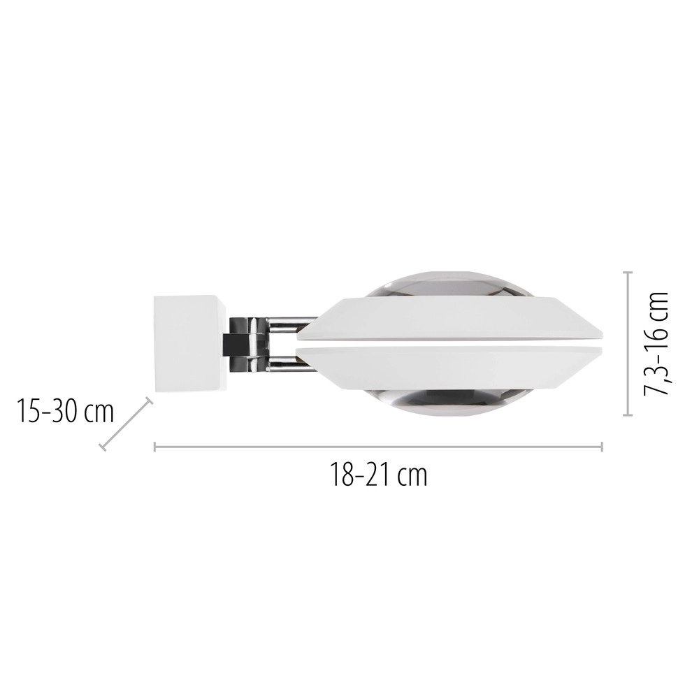 2L led wall light Pure Oculis white Paul Neuhaus 4012248397015