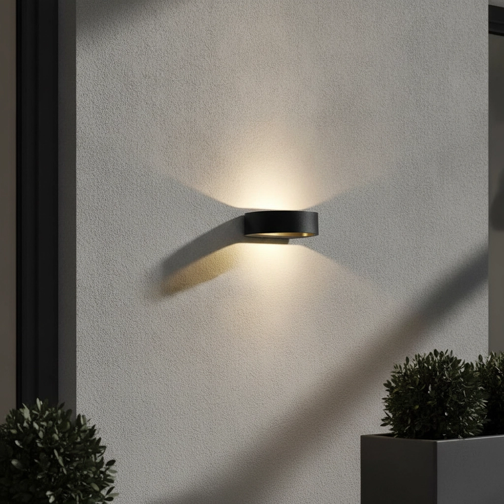 Anthracite facade spotlight Sharp anthracite
