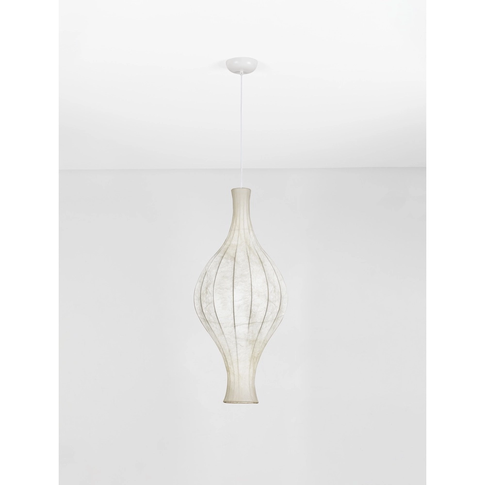 White pendant lamp Seda Ø 38cm