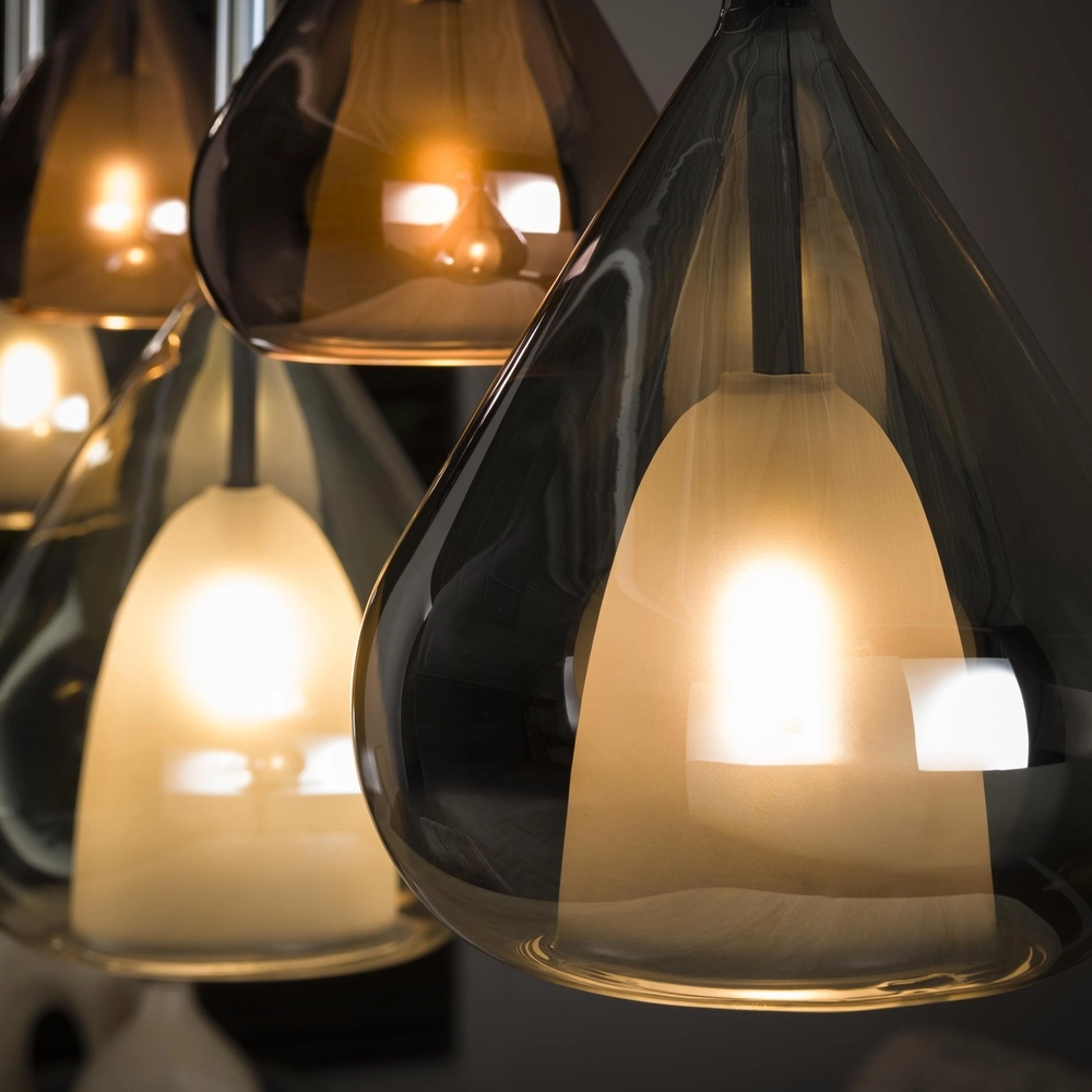 Dining table pendant lamp Wings 5-light - Ø 24cm glass Lyora 8716803511972