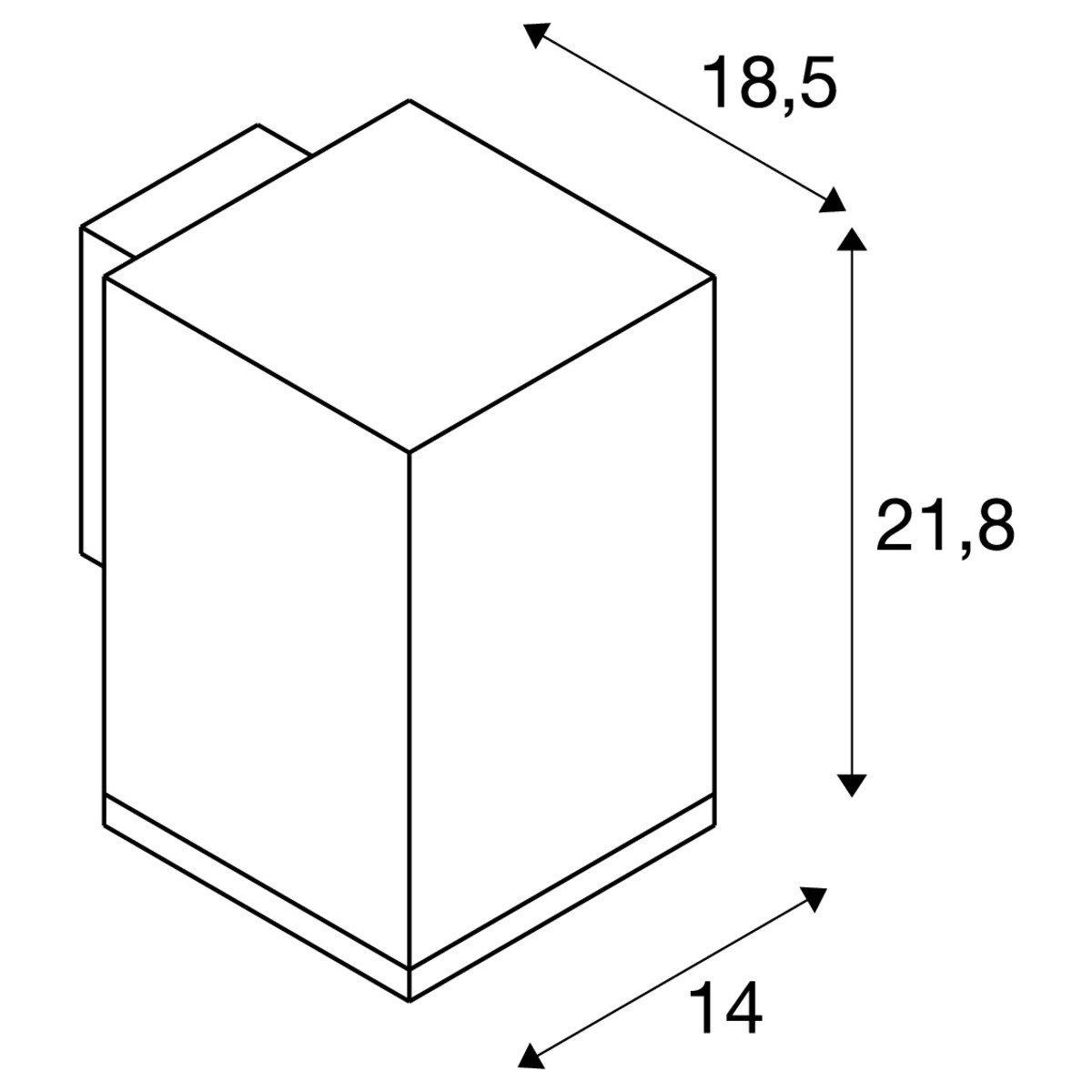 Large wall spot Enola Square SLV 4024163235945