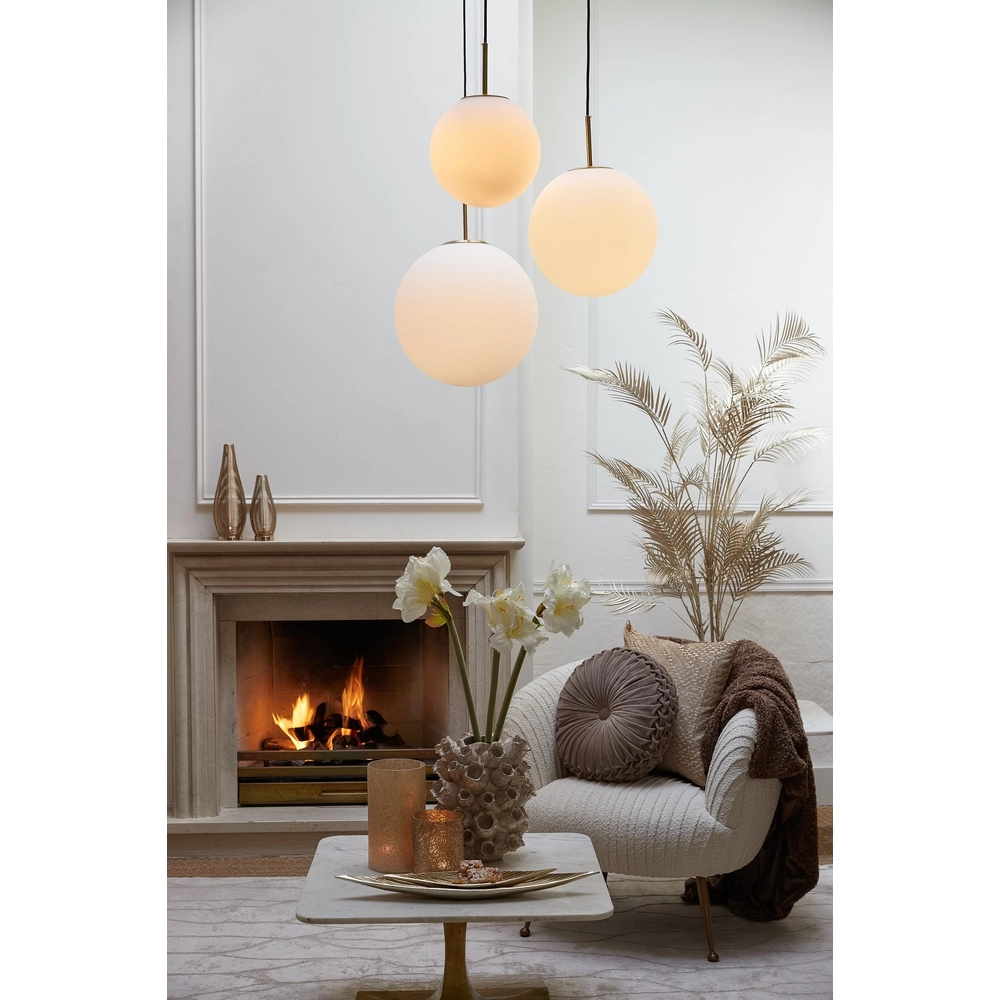 Opal Glass Pendant Light Medina Ø 40cm Light & Living 8717807650926