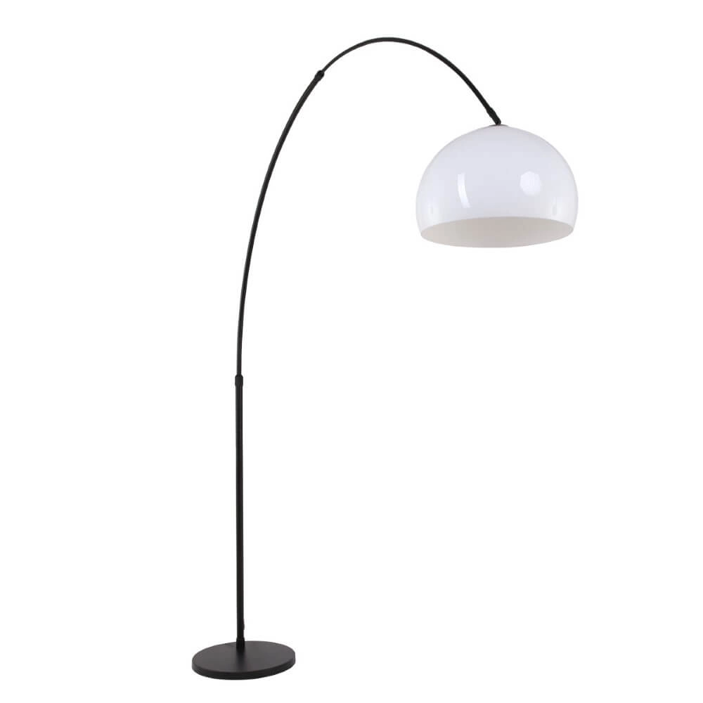 Arc lamp Stresa black with white lampshade Steinhauer 8712746106640