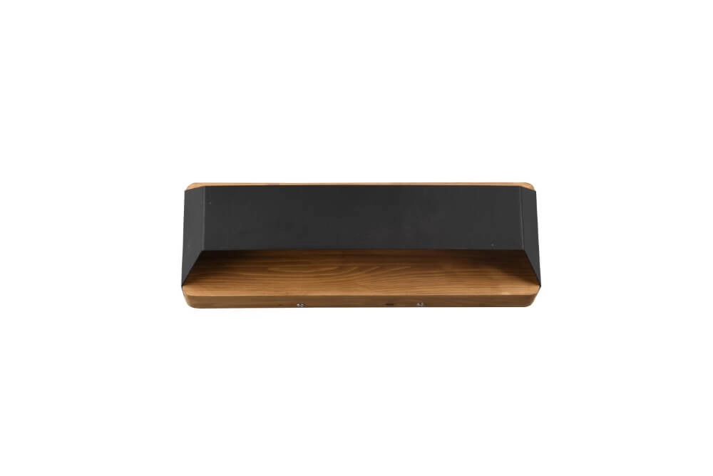 Wall lamp Arino 35cm black with wood brown Trio 4017807502787