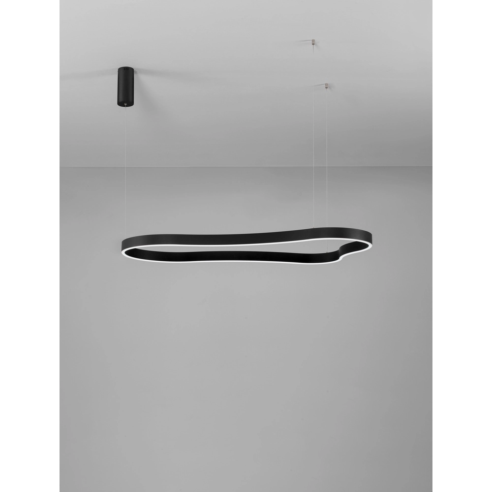 Natural shape pendant lamp Dussa black 120cm