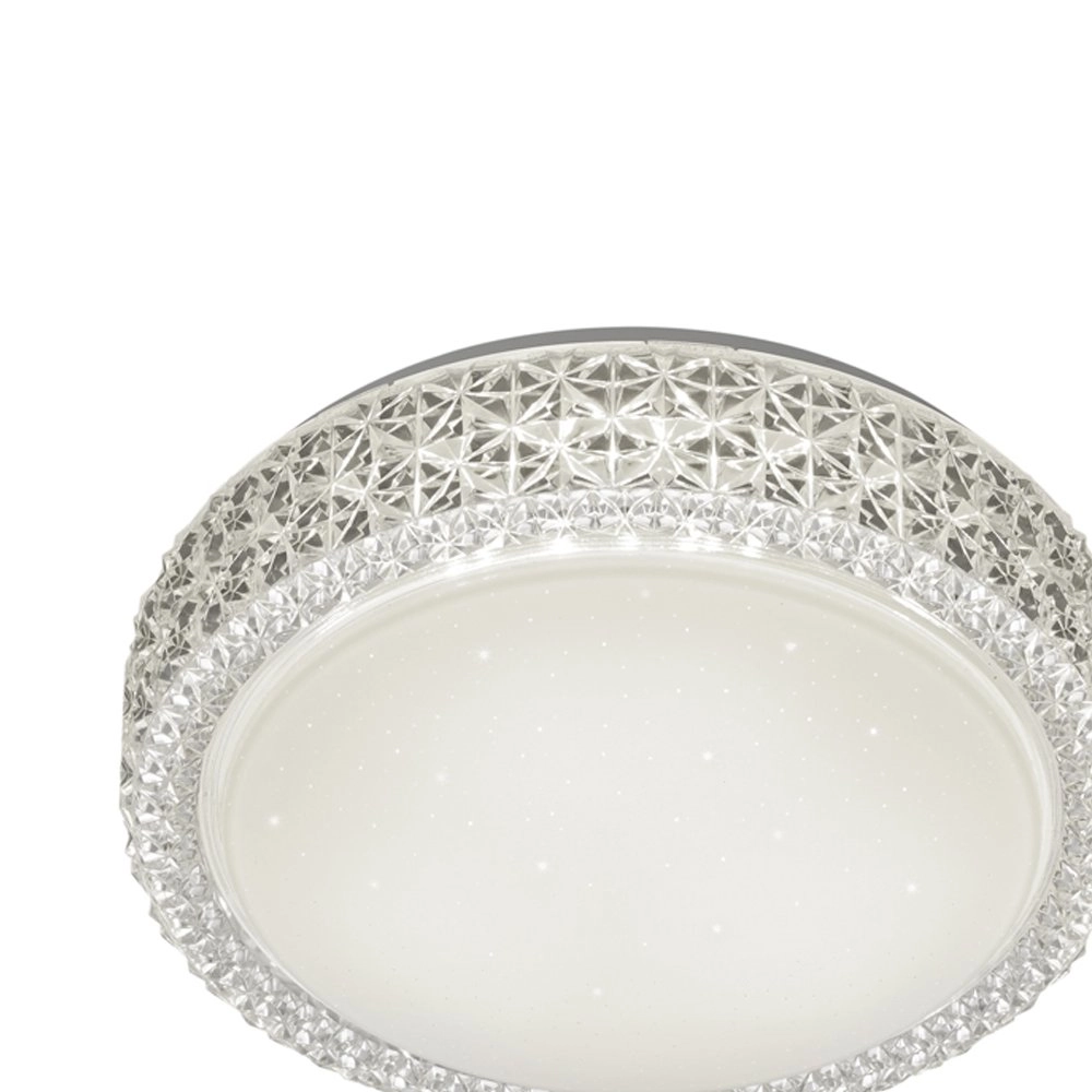 LED flush ceiling light Pegasus with star effect white Trio 4017807305586