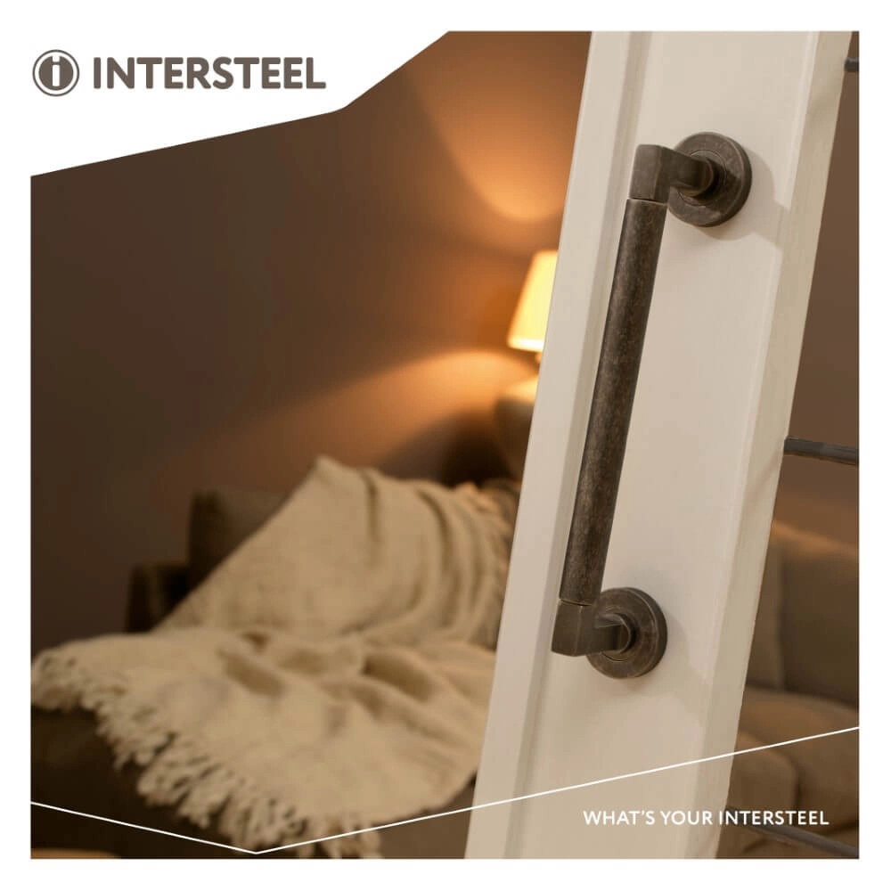 Country-style door handle Bau-Stil 30cm old grey Intersteel 8714186091210