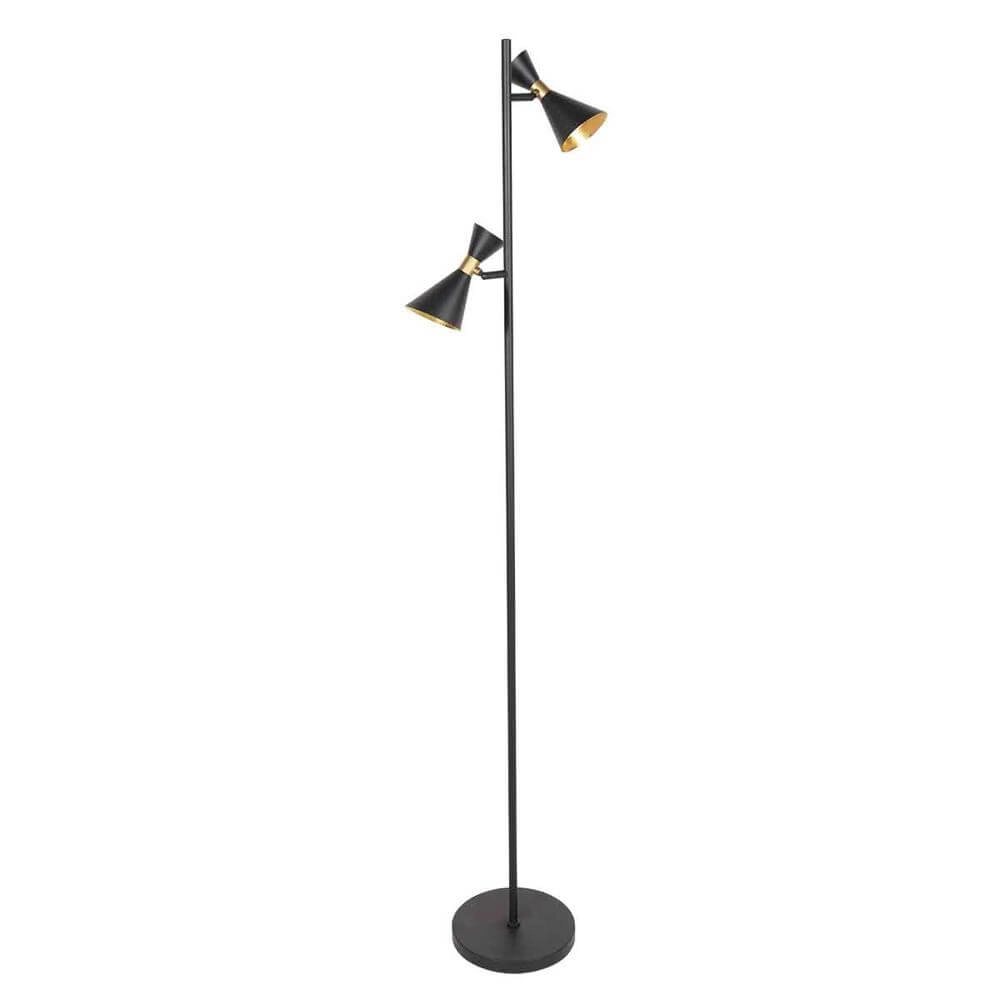 Design floor lamp Preto black with gold