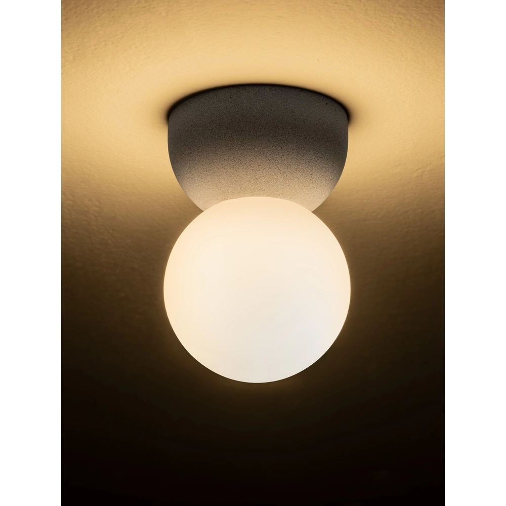Ceiling lamp Zero concrete gray with white