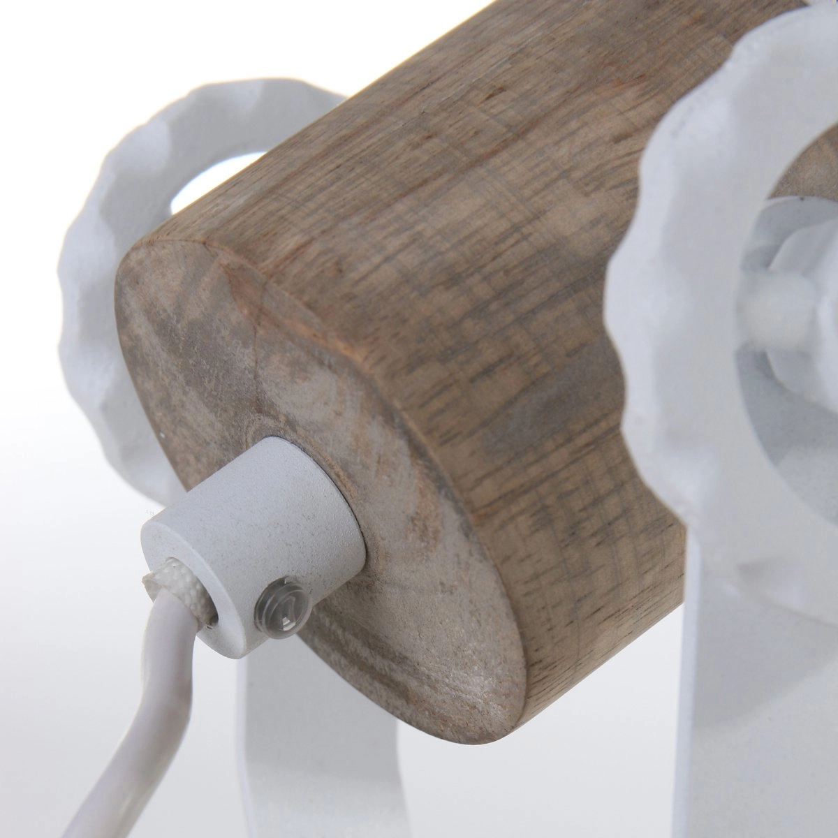 Retro wall lamp Gearwood white with wood brown Steinhauer 8712746122725