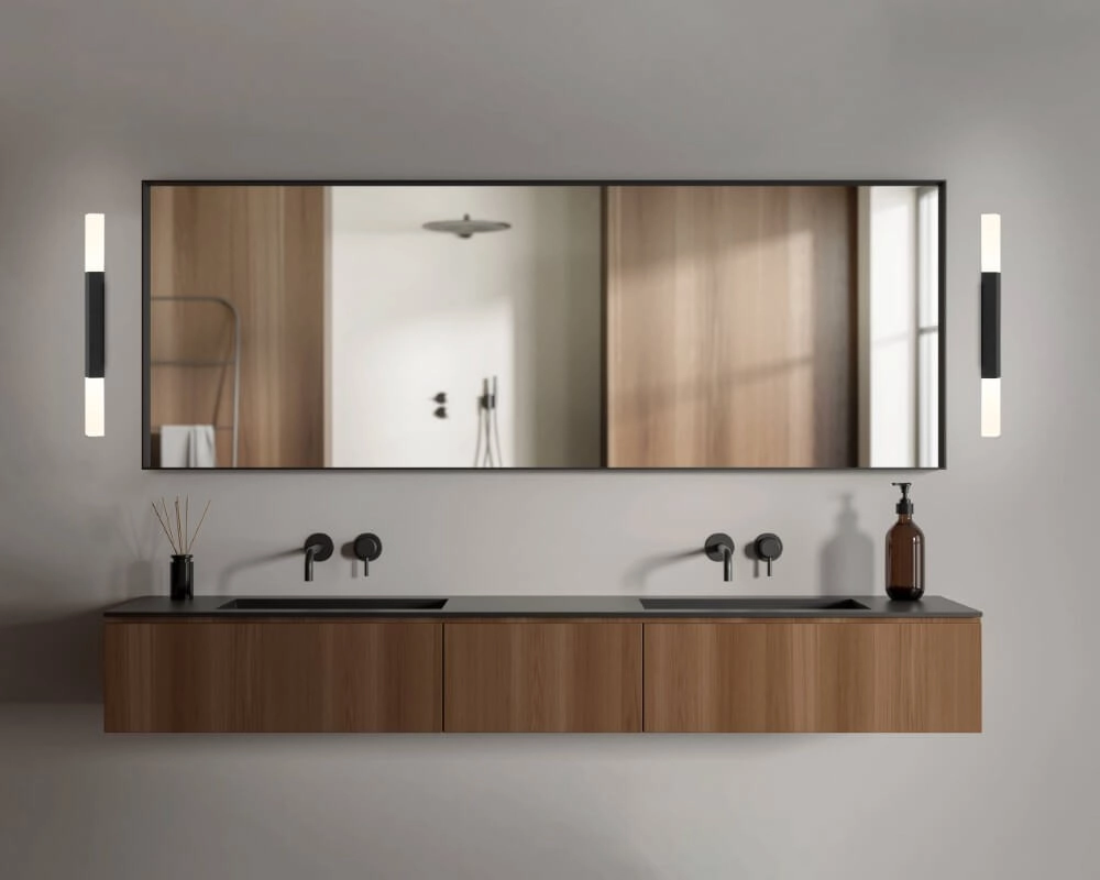 Bathroom wall lamp Alcudia black Eglo 9008606245147