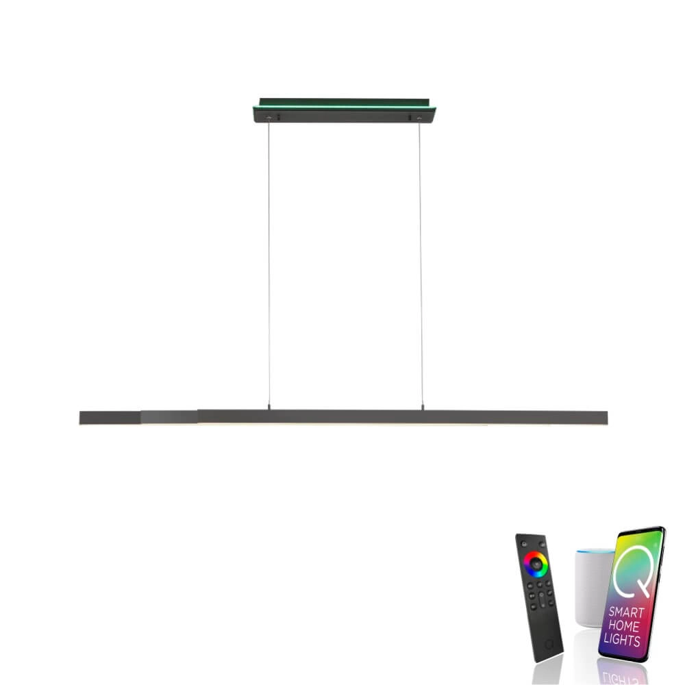 Modern pendant lamp Q-Arian anthracite Paul Neuhaus 4012248359846