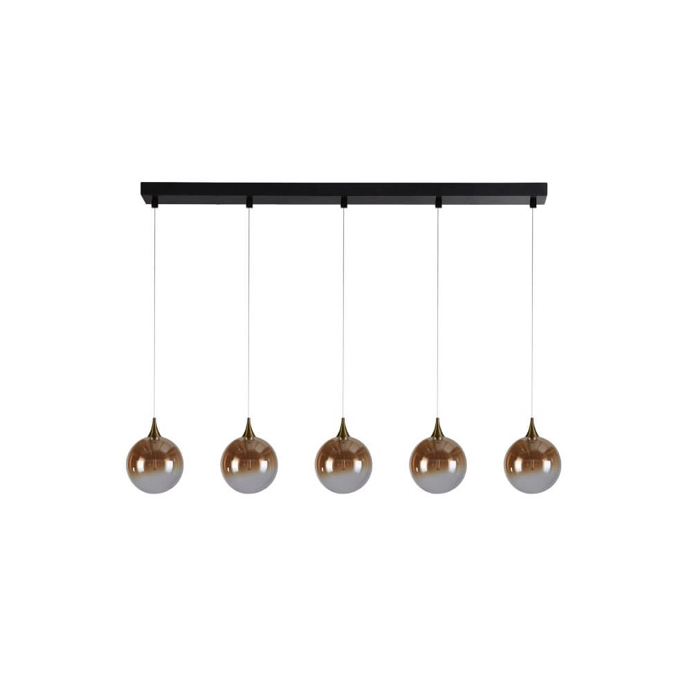 5-light pendant lamp Alchemy Amber glass Searchlight 5053423273846