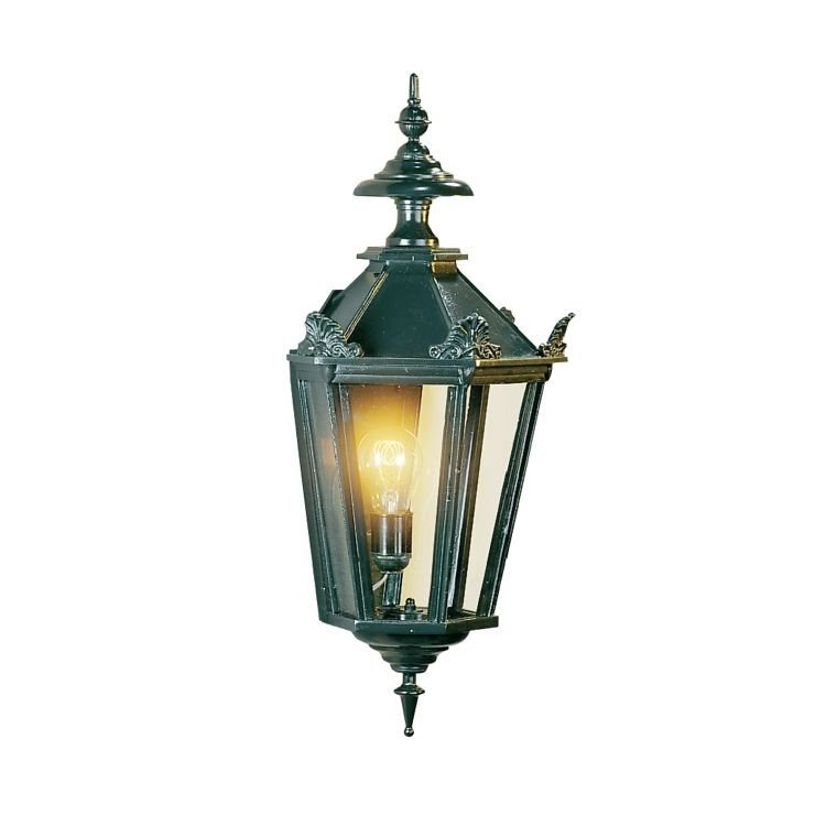 Nostalgic outdoor lamp Oxford 11 with crowns - black