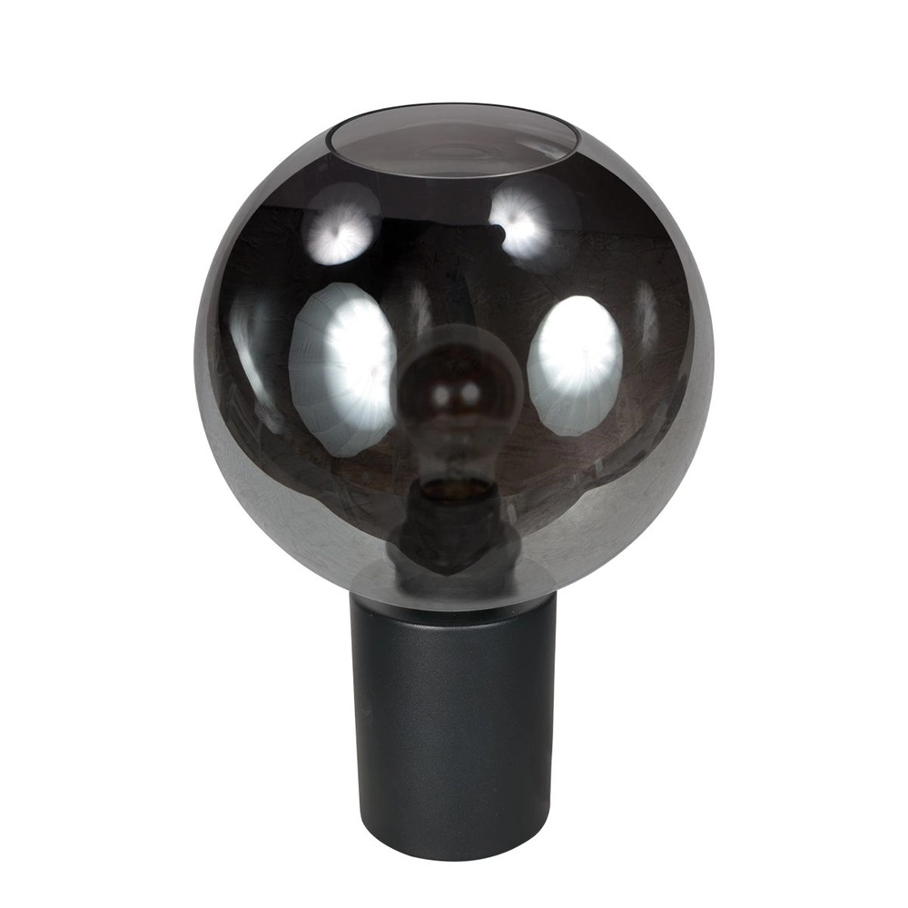 Table lamp Bloeba sphere smoke glass Ø 25cm