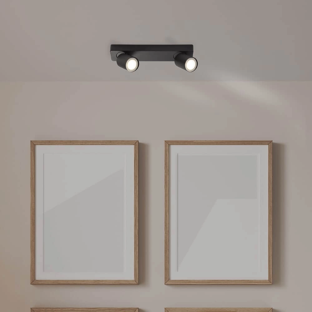 Ceiling lamp Moon 2 Rectangular Black Lyora