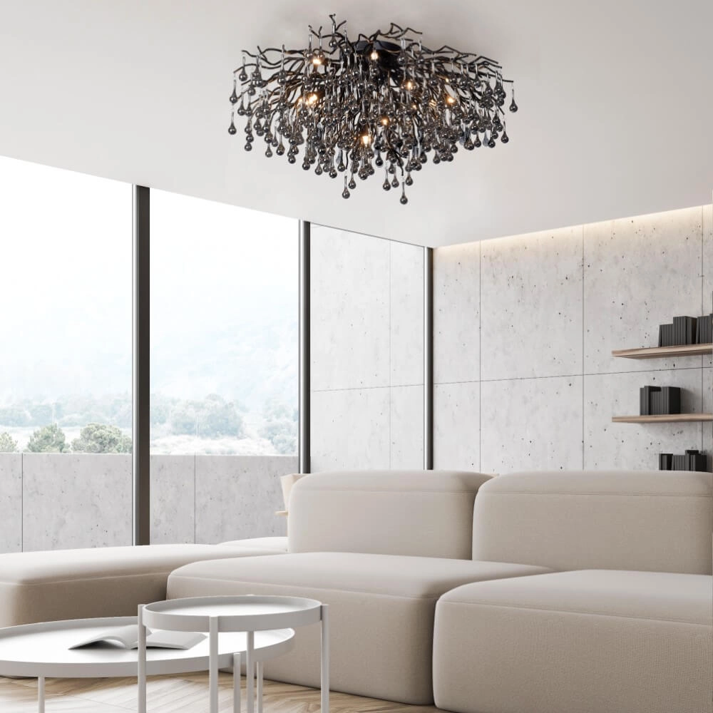 Chandelier Icicle black 100cm Paul Neuhaus 4012248377581