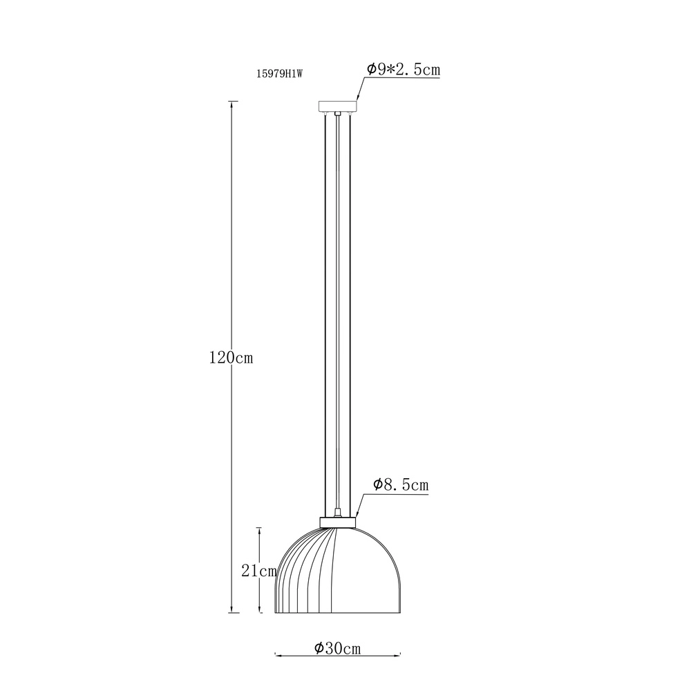 Pendant lamp Swanson white Ø 30cm Globo 9007371589999