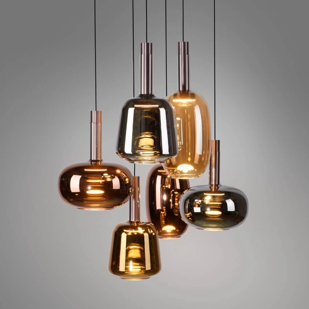 Cheerful hanging lamp Irides 6-light straight Paul Neuhaus 4012248383674