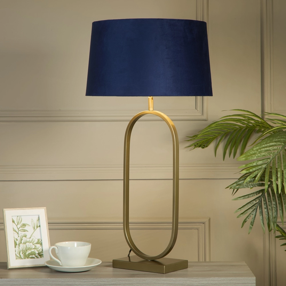 Table lamp Modish bronze with blue cap Searchlight 5053423306339