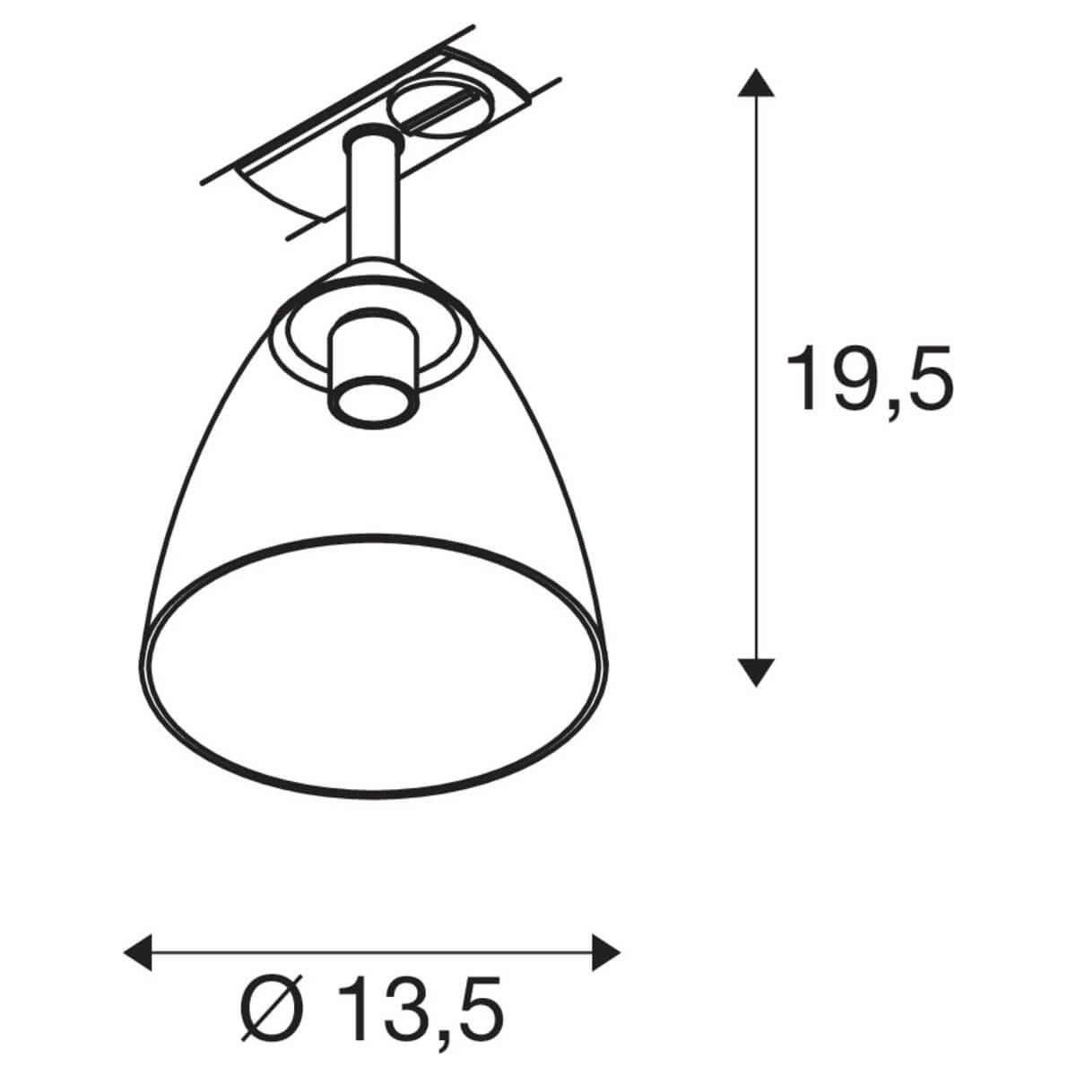 1-phase lamp Para Cone black SLV 4024163262422