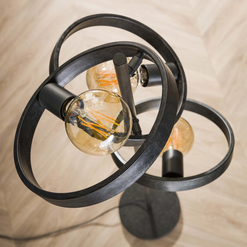 Rings floor lamp Hover 155cm high - charcoal Lyora 8716803513310