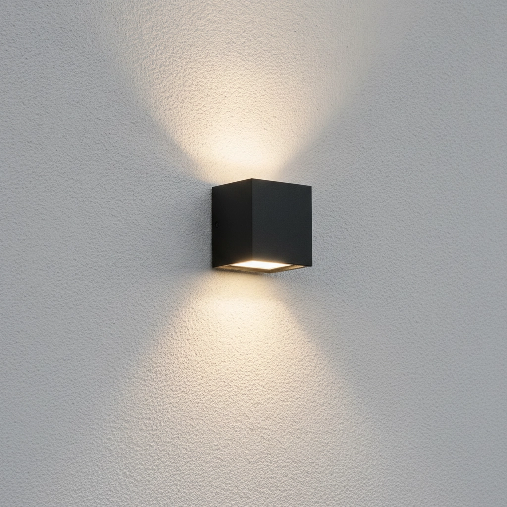 Square recessed light Iko Single Black