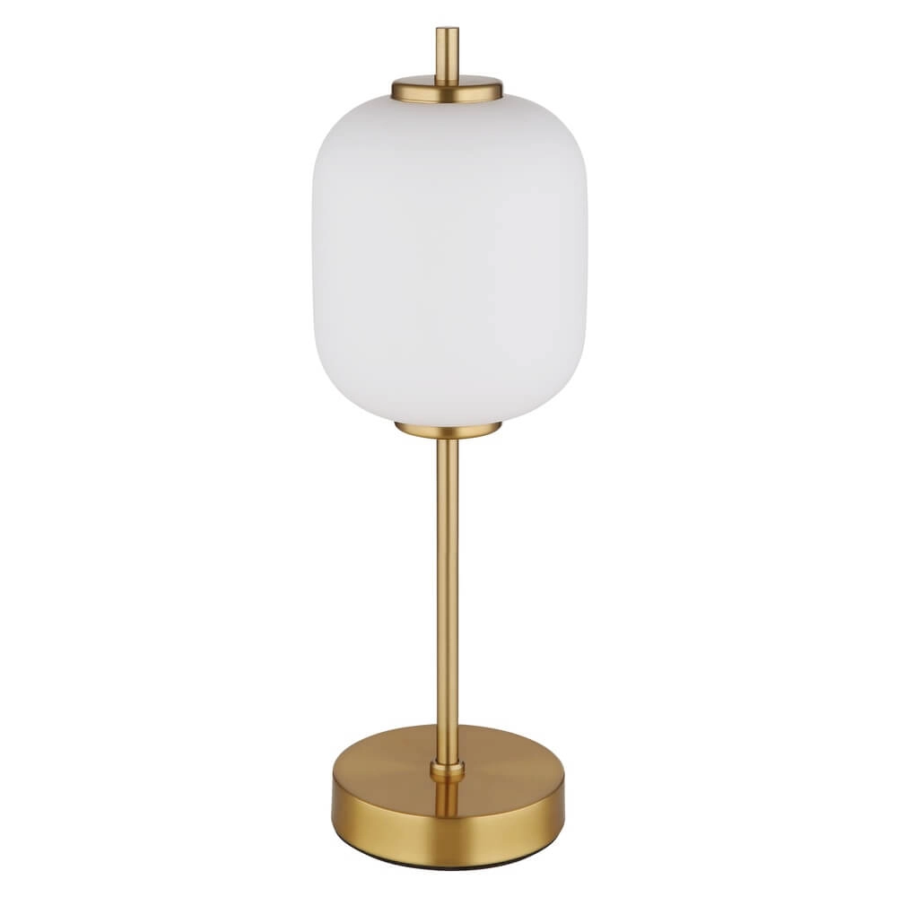 Golden table lamp Ewald white glass Ø 13.5cm Globo 9007371468539