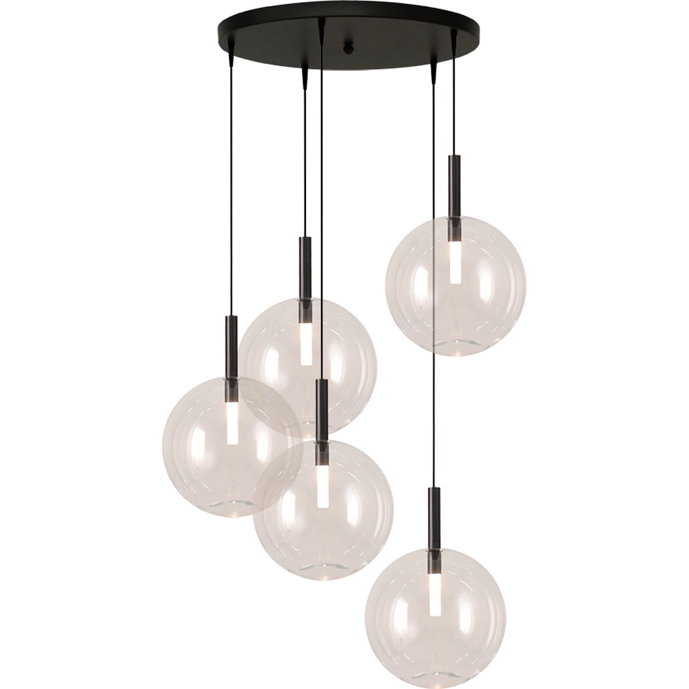 5L vide pendant lamp Lido Ball with Ø 24cm clear glass