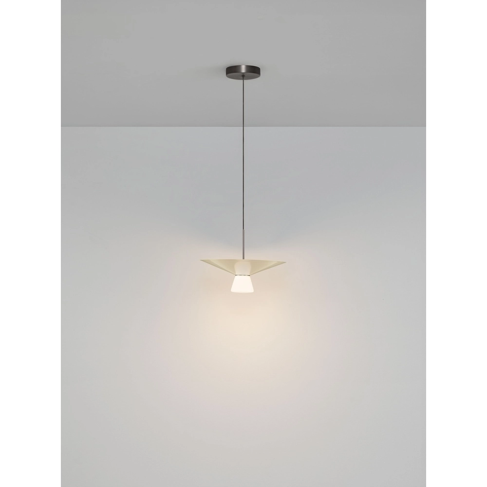 Design pendant lamp Baris white with grey Ø 38cm Lyora 5212017495303