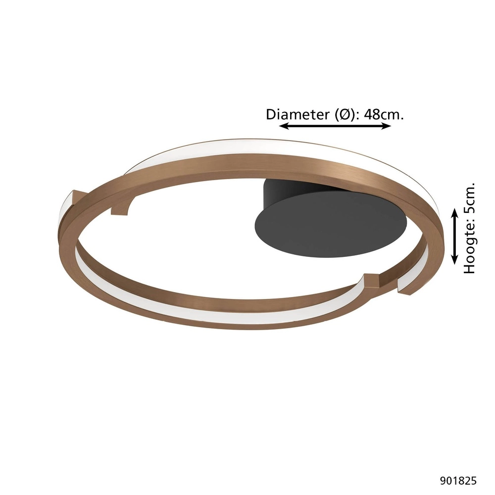 Ceiling lamp Mezzomonte Copper Bronze Eglo 9008606360222