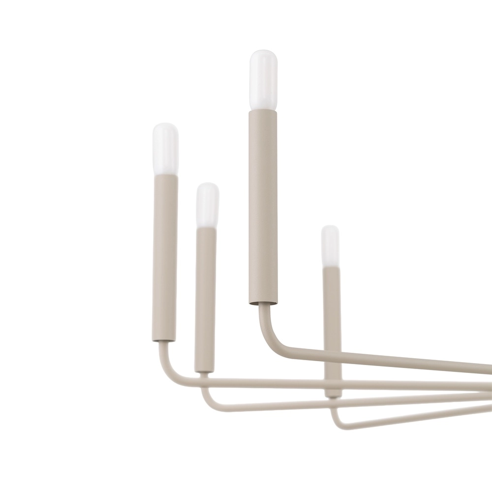 Modern chandelier Orto sand brown Ø 103cm
