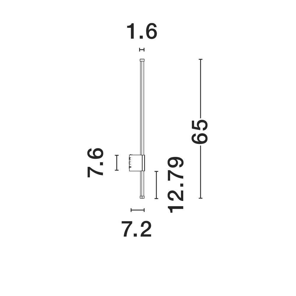 Design wall lamp Ridge white 65cm Lyora 5212017447258