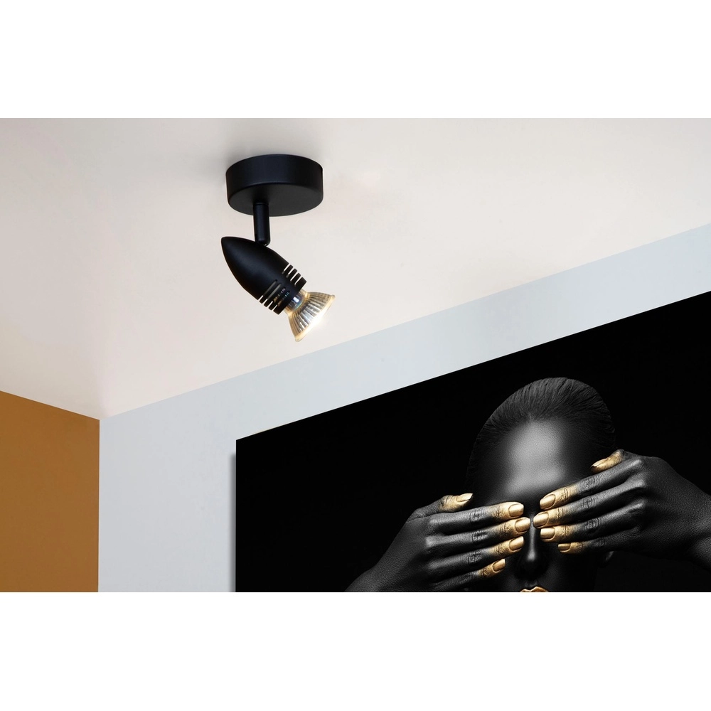 Ceiling spotlight Caro Black Lucide 5411212134226