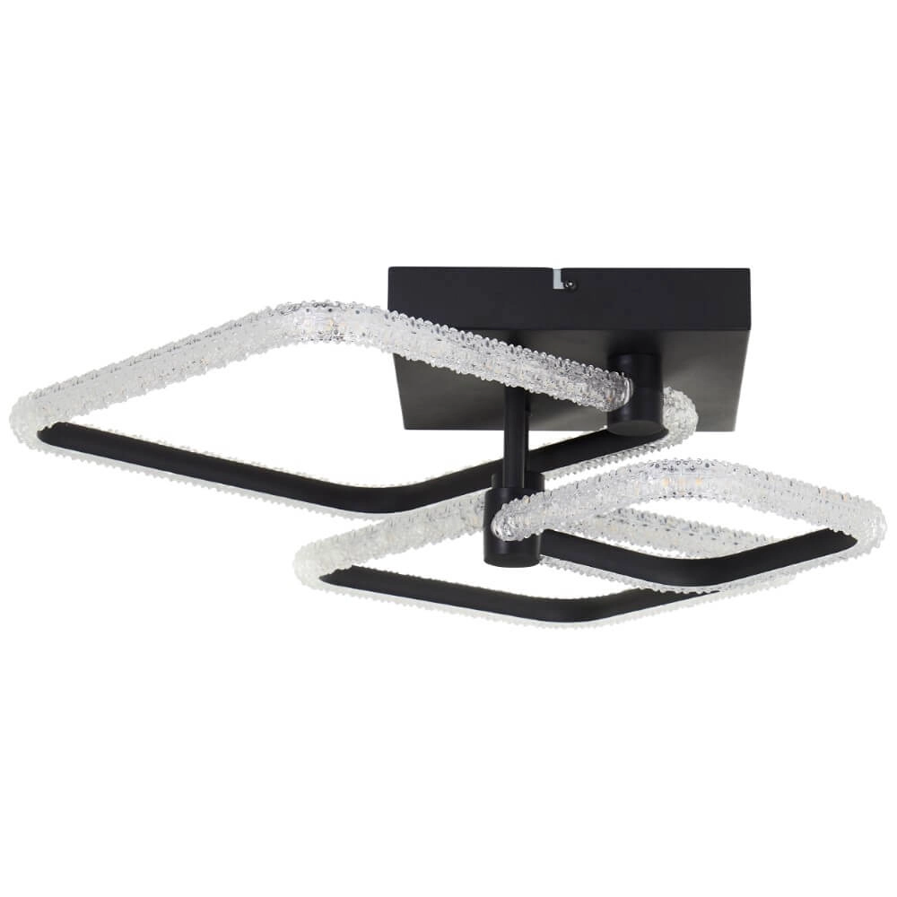 Square ceiling lamp Aydin black Brilliant 4004353442070
