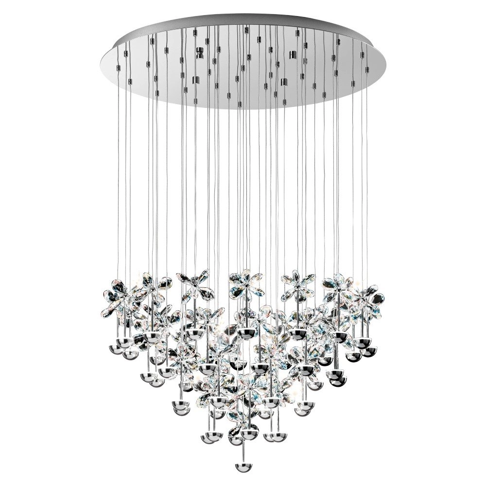 Pendant lamp Pianopoli 43-light 78cm gray