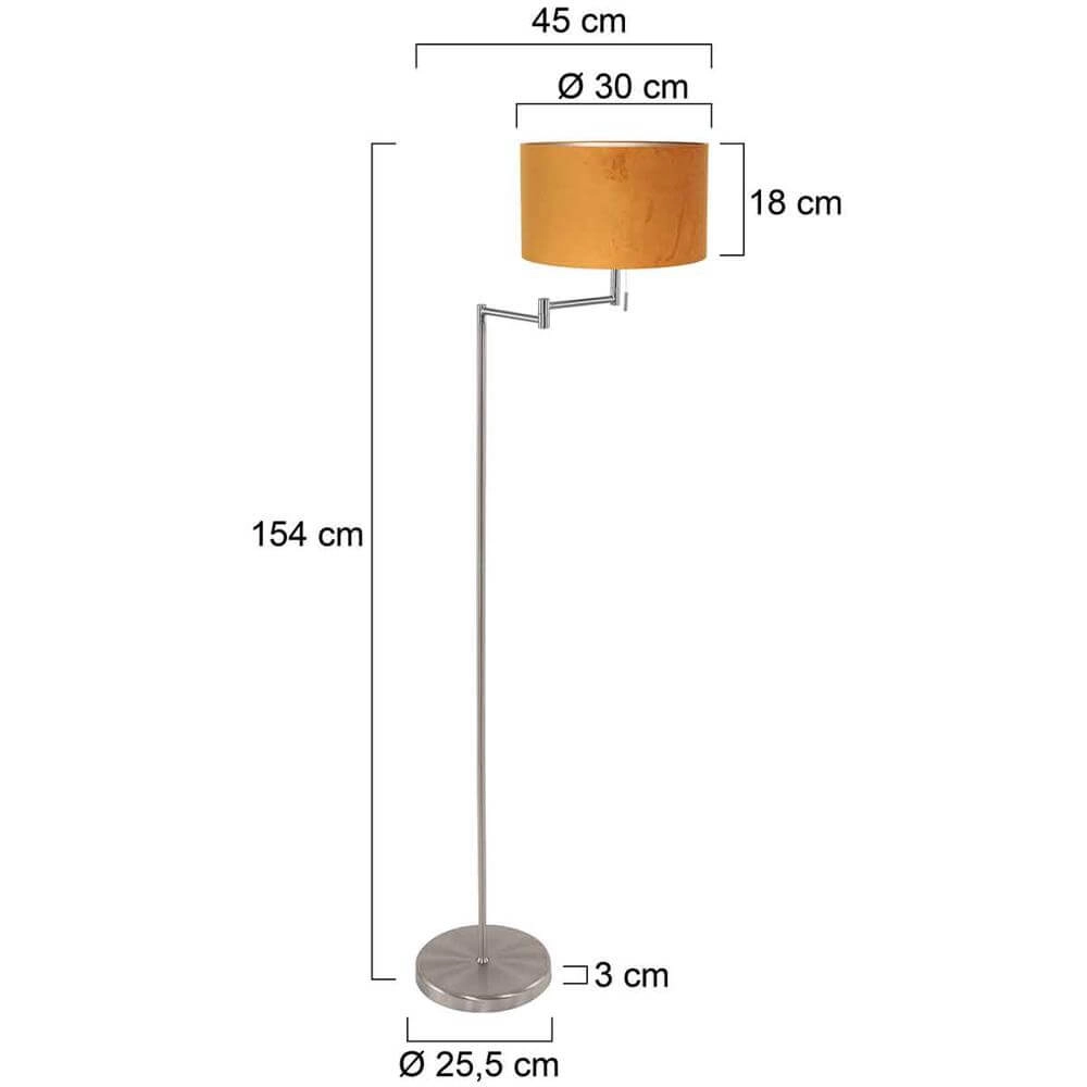 Floor lamp Bella metal with golden shade Steinhauer 8712746174519