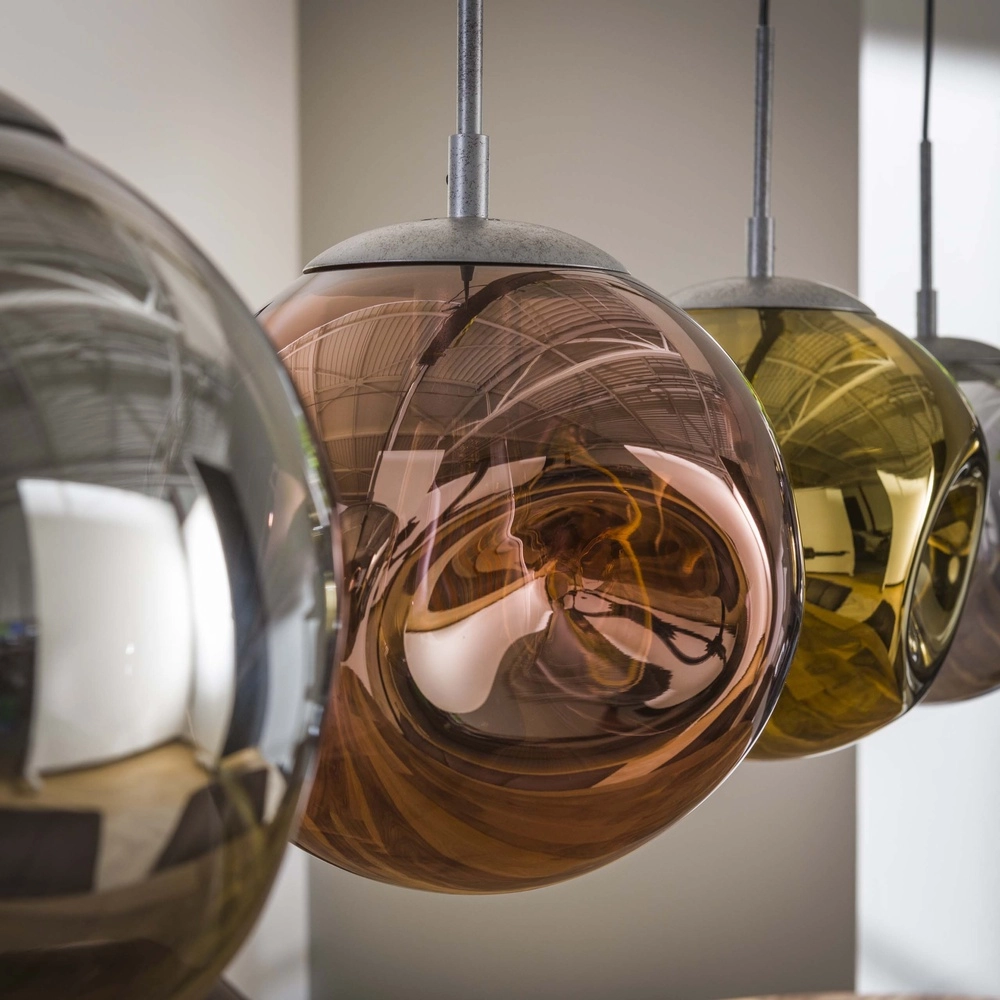 Glass pendant lamp Stellar 4-lights - Ø 25cm Lyora 8716803511668