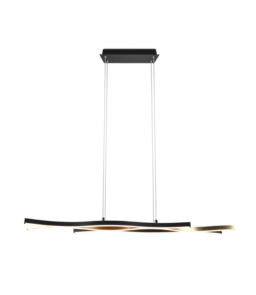 Hanging lamp Blaze black with gold Trio 4017807540086
