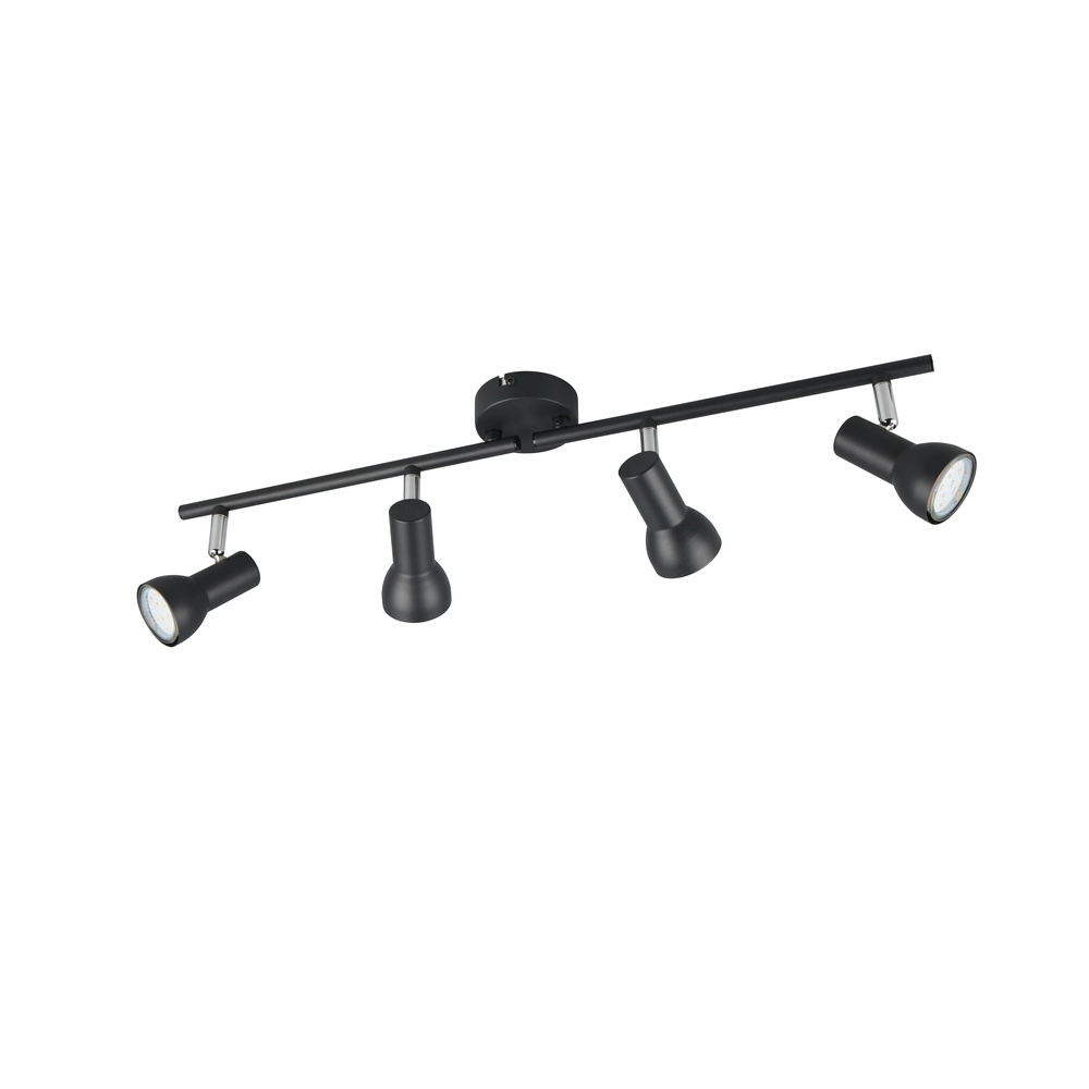 Ceiling lamp Cantar black 4-lights Trio 4017807615944